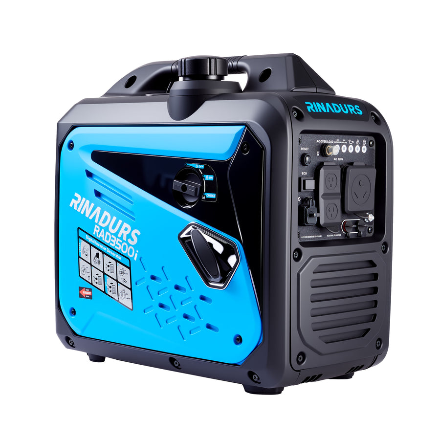 RINADURS 3500W Peak Portable Inverter Generator, Gas Powered Home Emergency Backup Generator with CO Sensor, Parallel Ready for Camping, RV Essentials and Outdoor Use