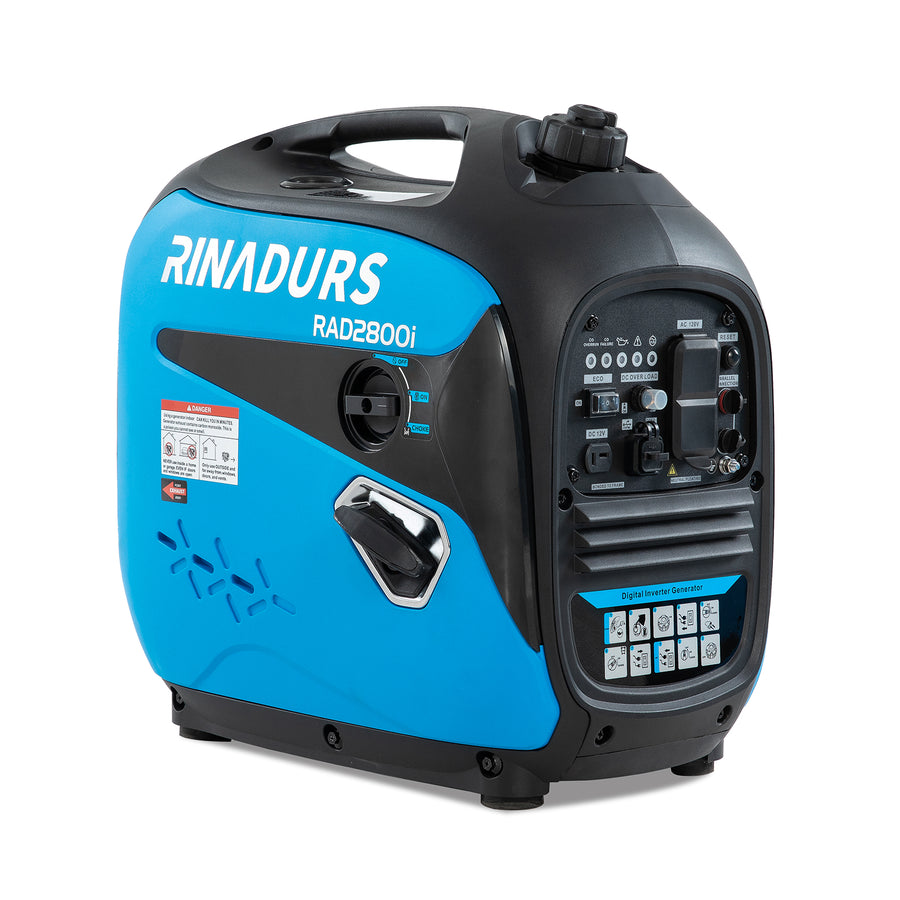 RINADURS 2800W Peak Portable Inverter Generator, Fuel Efficient Gas Powered Generator with CO Sensor, Parallel Ready for Camping, Tailgating, Outdoor Use and Emergency Backup