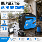 RINADURS 3500W Peak Portable Inverter Generator, Gas Powered Home Emergency Backup Generator with CO Sensor, Parallel Ready for Camping, RV Essentials and Outdoor Use