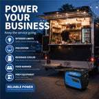 RINADURS 6000W Peak Portable Inverter Generator, Gas Powered Electric Start Generator with CO Sensor for Home Backup, Emergency Power, Food Truck, Jobsite and Outdoor Use